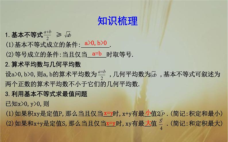 2019届二轮（理科数学）　基本不等式课件（20张）（全国通用）04