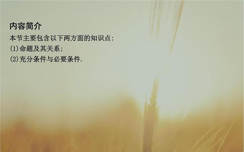 2019届二轮（理科数学）　命题及其关系、充分条件与必要条件课件（21张）（全国通用）02