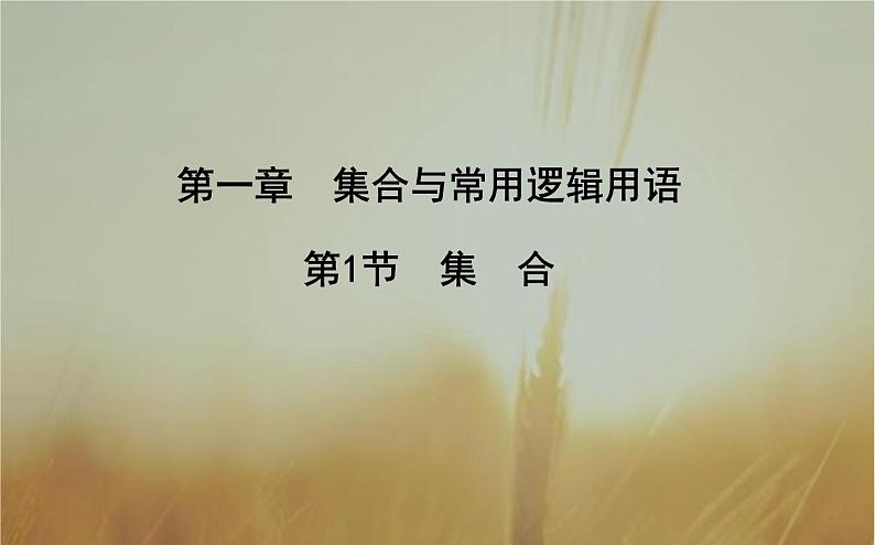 2019届二轮（理科数学）　集　合课件（17张）（全国通用）01