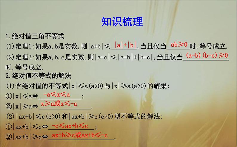 2019届二轮（理科数学）　绝对值不等式及不等式的证明课件（22张）（全国通用）04
