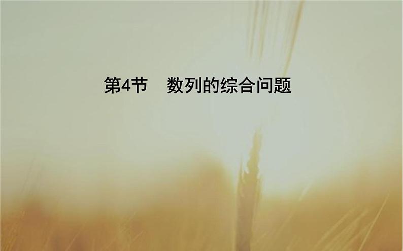 2019届二轮（理科数学）　数列的综合问题课件（32张）（全国通用）01