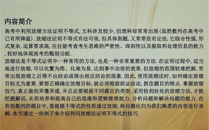 2019届二轮（理科数学）知识拓展数列放缩技巧课件（24张）（全国通用）02