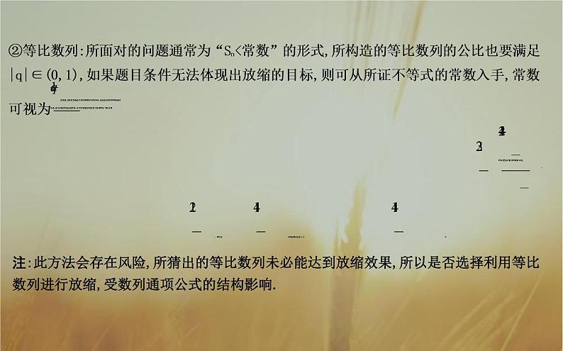 2019届二轮（理科数学）知识拓展数列放缩技巧课件（24张）（全国通用）06