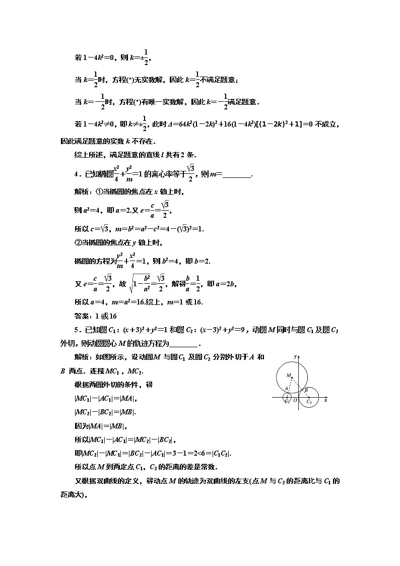 2020届二轮复习“解析几何”专题提能课课时作业（全国通用）02