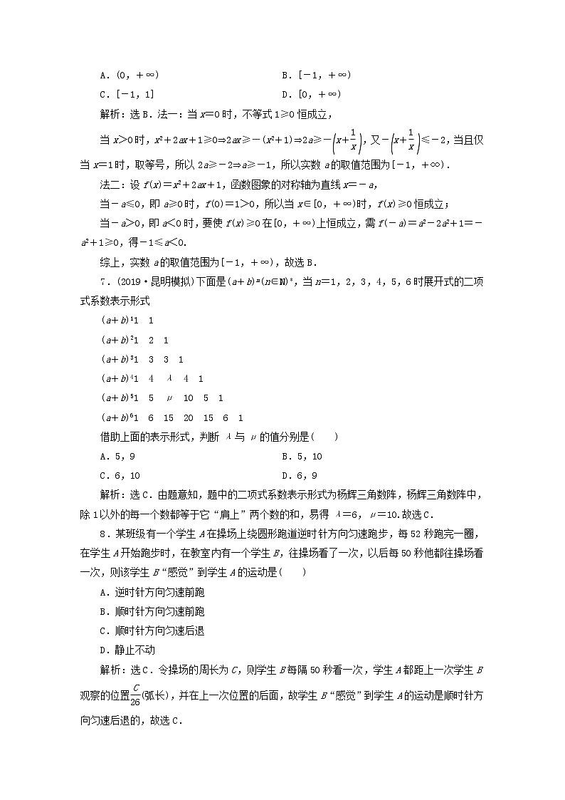 2020届二轮复习不等式与合情推理课时作业（全国通用） 练习03