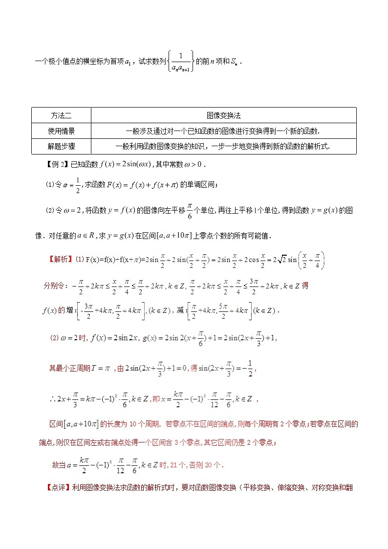 2020届二轮复习三角函数解析式的求法教案（全国通用）02