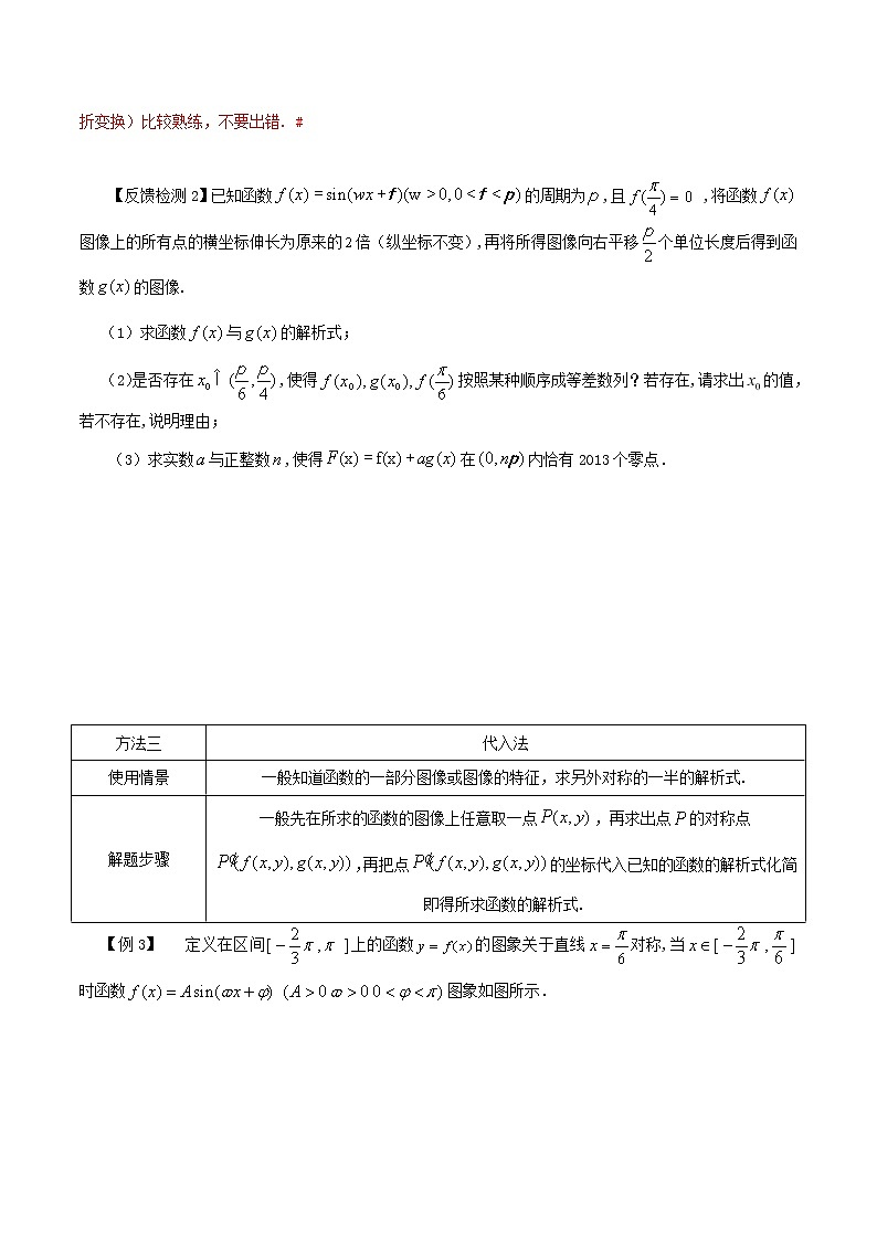 2020届二轮复习三角函数解析式的求法教案（全国通用）03