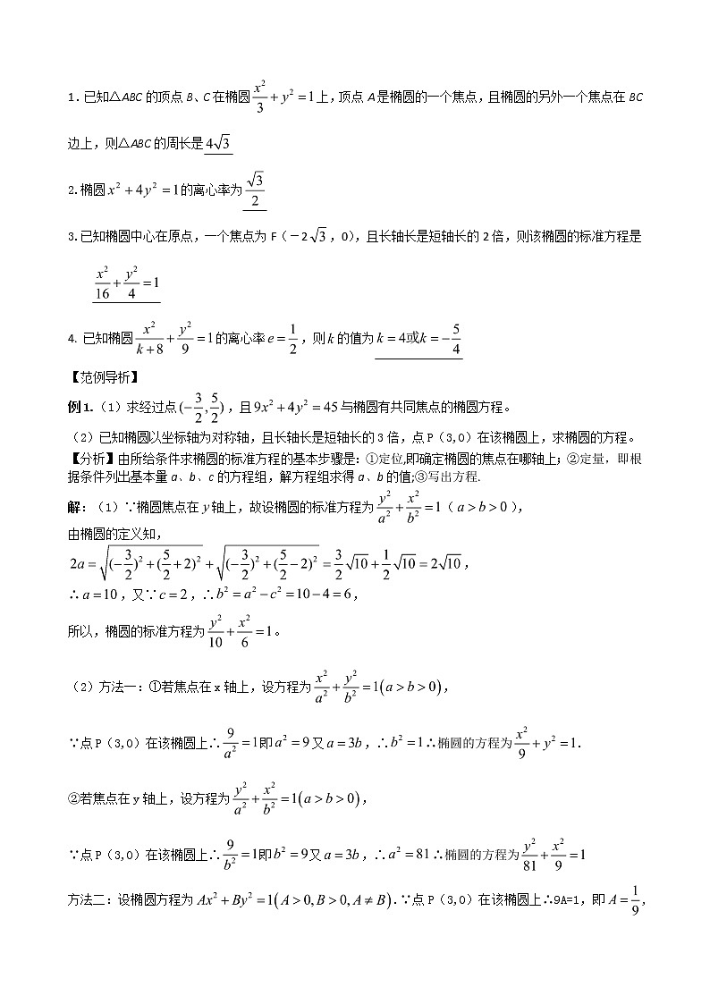 2020届二轮复习圆锥曲线学案（全国通用）02