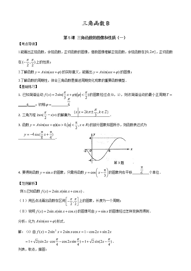 2020届二轮复习三角函数B学案（全国通用）第1页