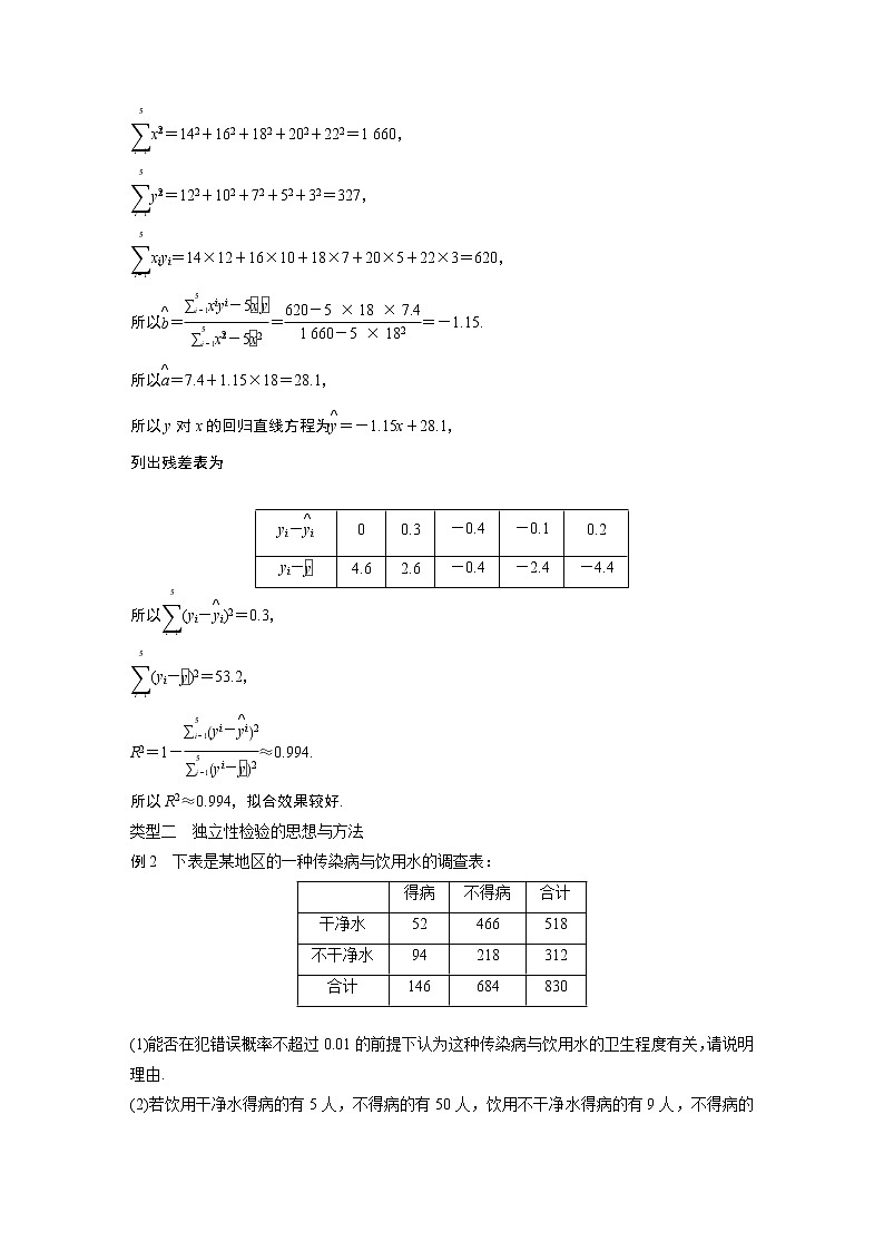 2020届二轮复习统计案例复习学案（全国通用）03