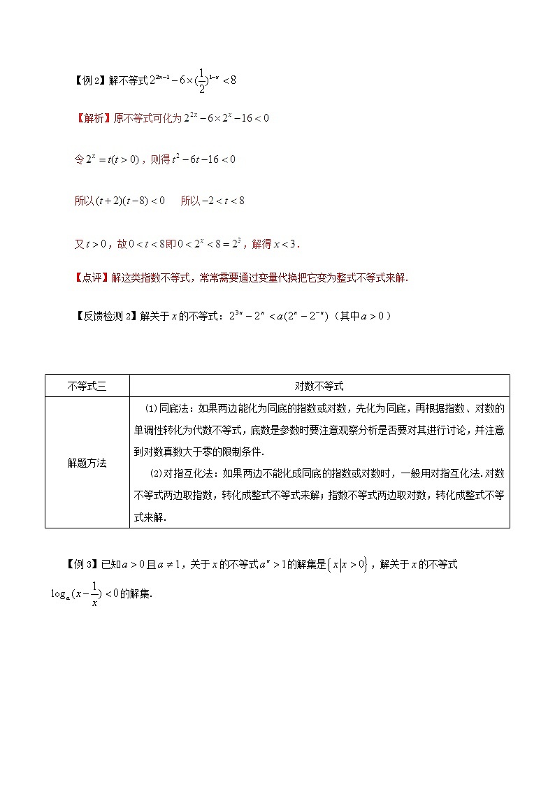 2020届二轮复习不等式的解法教案（全国通用）02