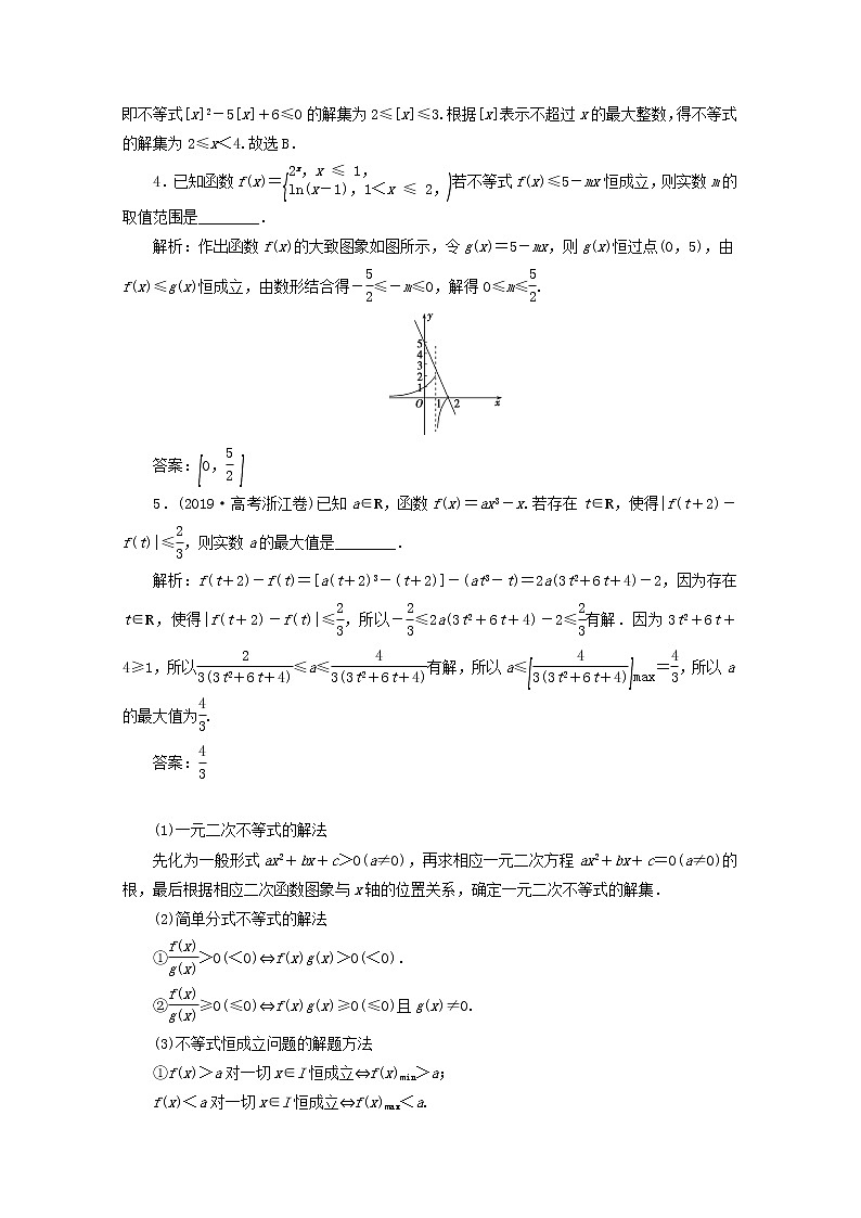 2020届二轮复习不等式与合情推理学案（全国通用）02