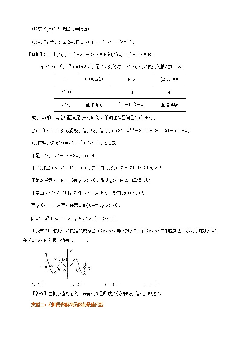 2020届二轮复习函数的极值和最值（理）学案（全国通用）03
