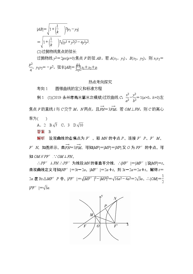 2020届二轮复习（理）专题五第2讲椭圆、双曲线、抛物线学案02