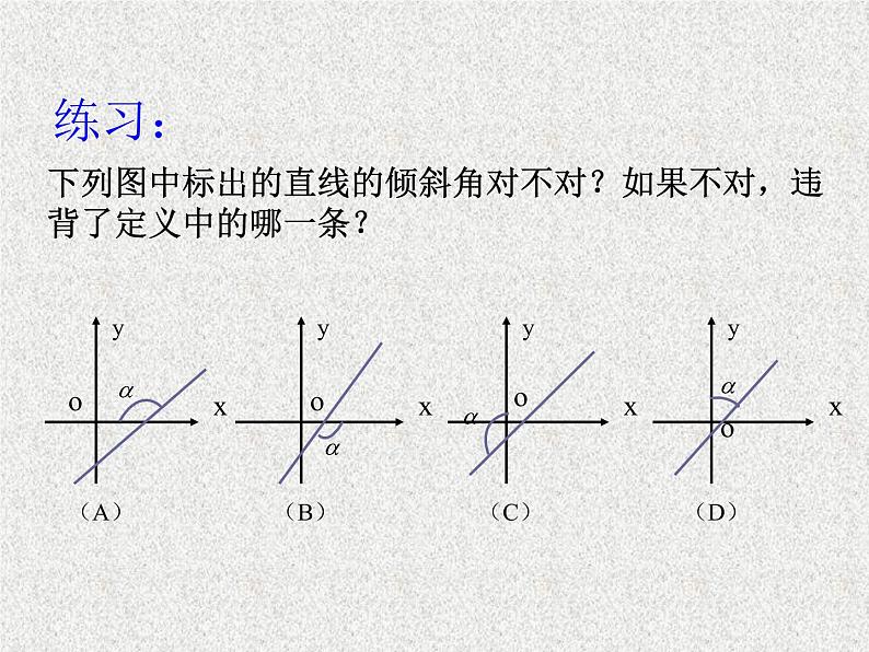 2020届二轮复习直线的倾斜角与斜率课件（全国通用）04
