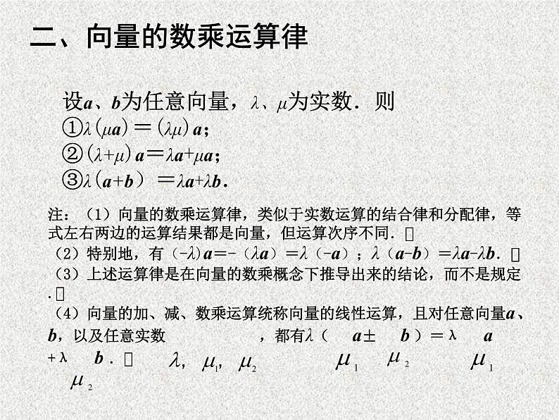 2020届二轮复习向量数乘运算及其几何意义课件（15张）（全国通用）06