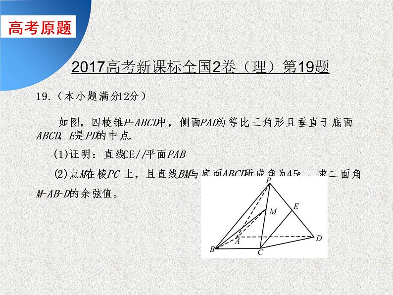 2020届二轮复习立体几何中的向量方法课件（18张）（全国通用）第2页