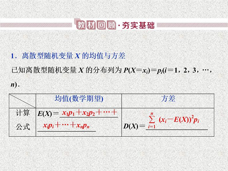 2020届二轮复习离散型随机变量的均值与方差正态分布课件（40张）（全国通用）01