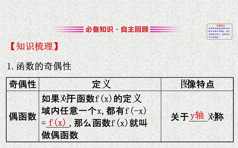 2020届二轮复习函数的奇偶性课件（69张）（全国通用）02