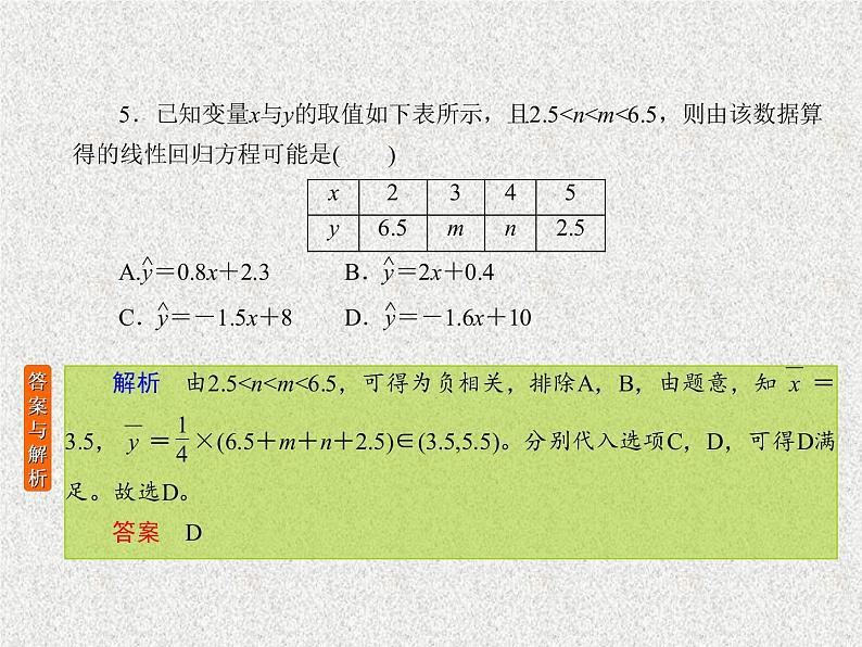 2020届二轮复习变量间的相关关系统计案例课件（28张）（全国通用）07
