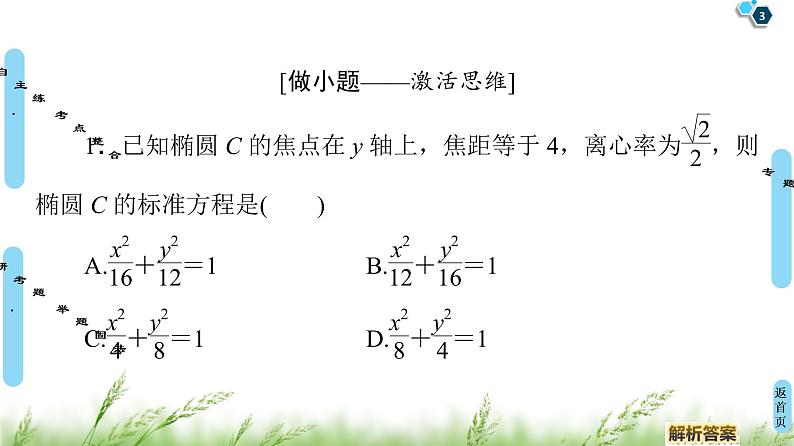 2020届二轮复习(理)第2部分专题5第2讲　圆锥曲线的定义、方程及性质课件（77张）03