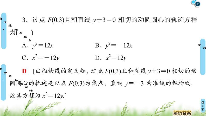 2020届二轮复习(理)第2部分专题5第2讲　圆锥曲线的定义、方程及性质课件（77张）07