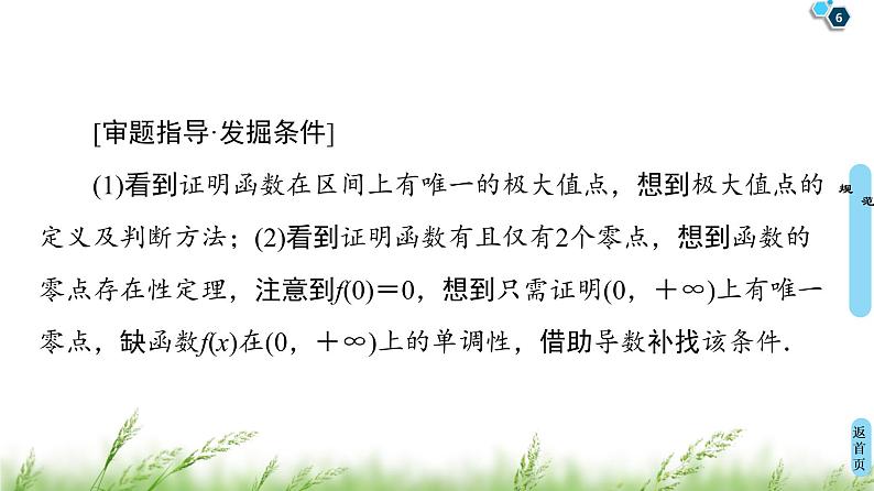 2020届二轮复习(理)第2部分专题6解密高考⑥　函数与导数综合问题巧在“转”、难在“分”课件（18张）06