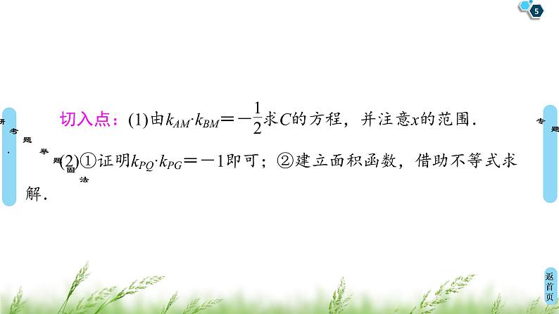 2020届二轮复习(理)第2部分专题5第3讲　圆锥曲线中的综合问题课件（81张）05
