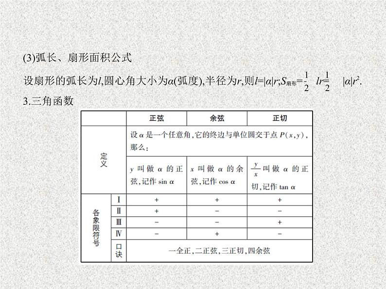 2020届二轮复习　三角函数的概念、同角角函数的基本关系式和诱导公式课件（全国通用）04