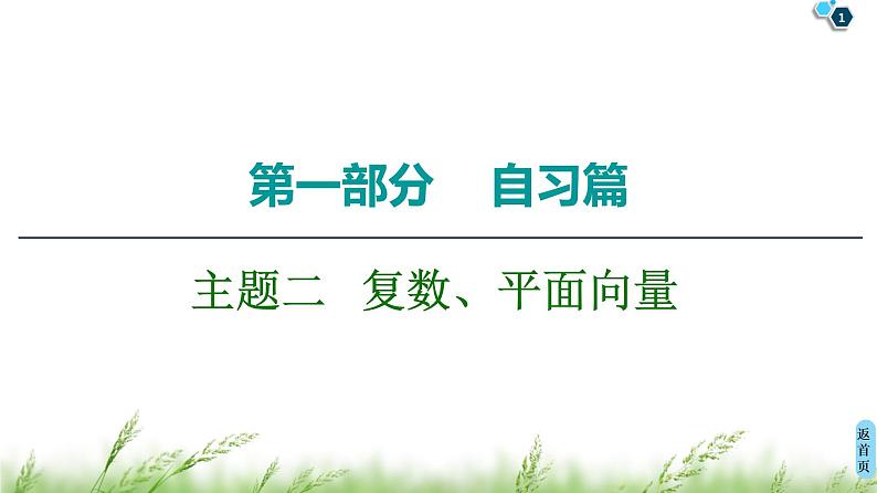 2020届二轮复习(文)第1部分主题2复数、平面向量课件（32张）01