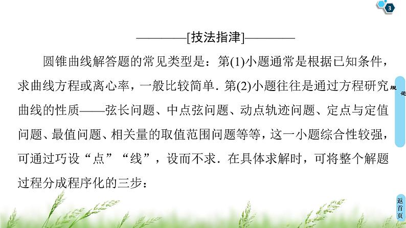2020届二轮复习(文)第2部分专题5解密高考⑤　圆锥曲线问题巧在“设”、难在“算”课件（26张）03
