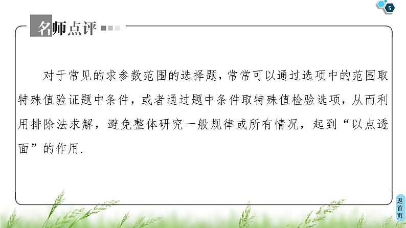 2020届二轮复习(文)第3部分策略2巧用8招秒杀选择、填空题课件（55张）第5页