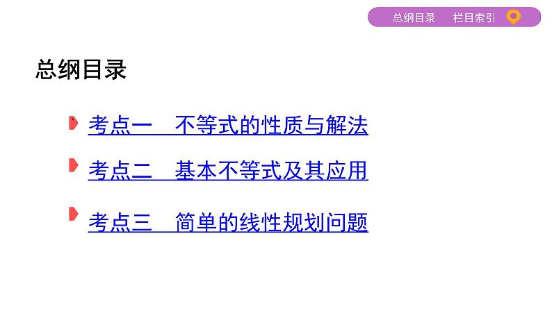2020届二轮复习（文）基础考点第3讲　不等式课件（31张）02