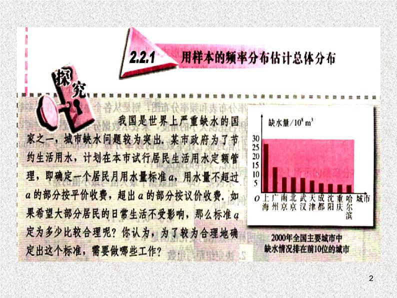 2020届二轮复习   用样本的频率分布估计总体分布  课件（24张）（全国通用）02