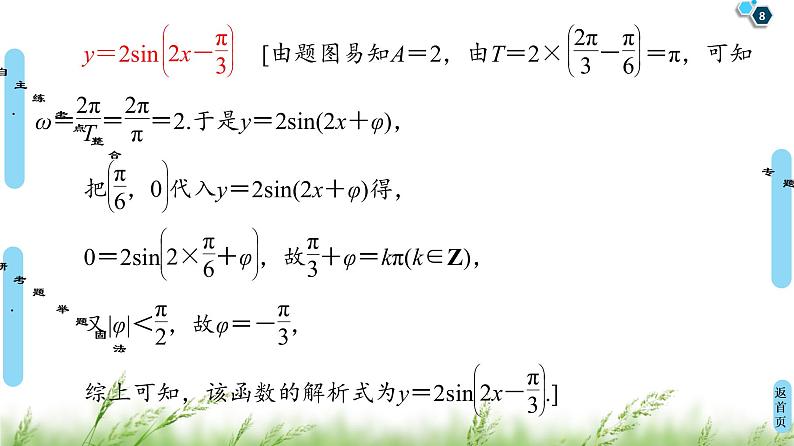 2020届二轮复习(理)第2部分专题1第1讲　三角函数的图象与性质课件（60张）08