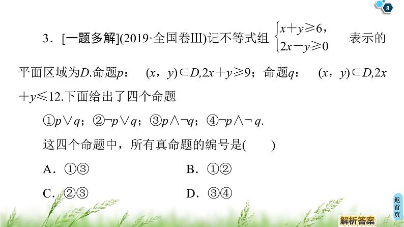 2020届二轮复习(理)第1部分主题2常用逻辑用语、不等式、算法与逻辑推理课件（33张）08