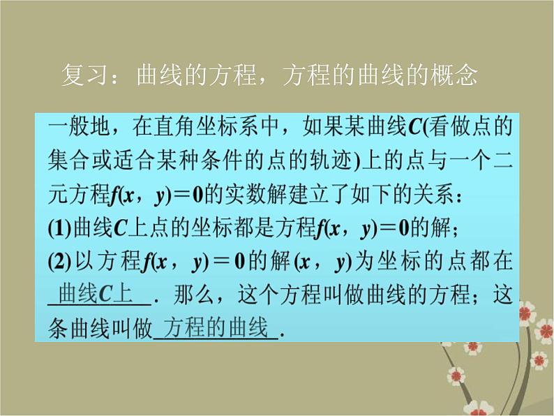 人教B版高中数学选修2-1第二章 2.1.2由曲线求它的方程、由方程研究曲线性质课件（共18张PPT）02