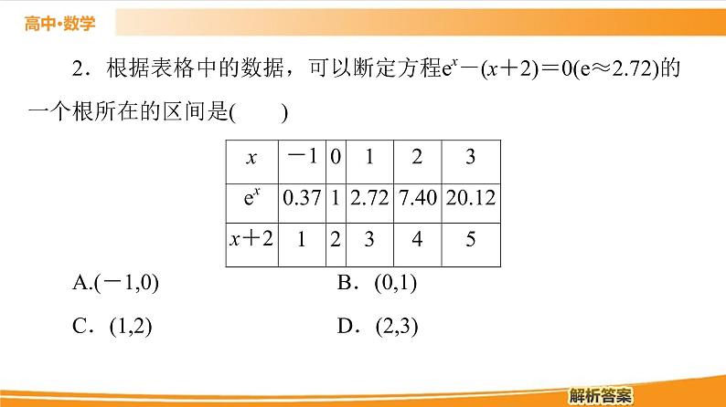 第3章 3.2 第1课时　函数的零点及其与对应方程、不等式解集之间的关系 PPT课件08