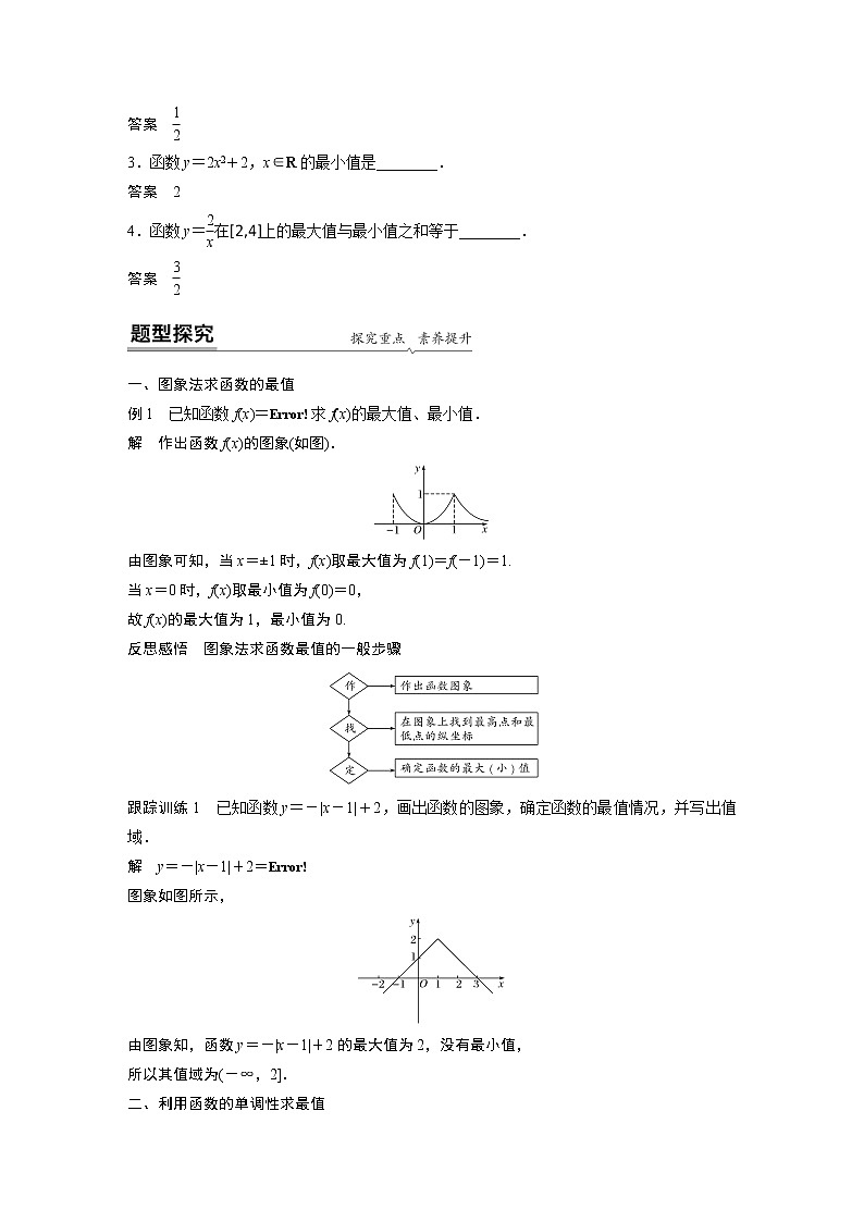 高中数学新教材同步必修第一册  第3章 3.2.1 第2课时　函数的最大(小)值 学案02