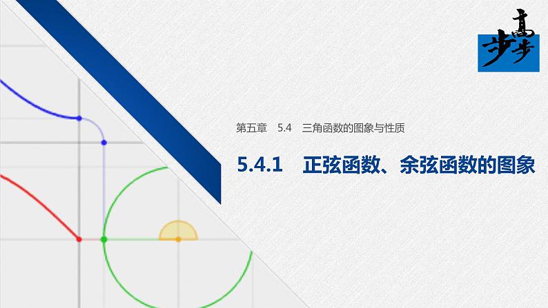 2020年高中数学新教材同步必修第一册 第5章 5.4.1　正弦函数、余弦函数的图象第1页