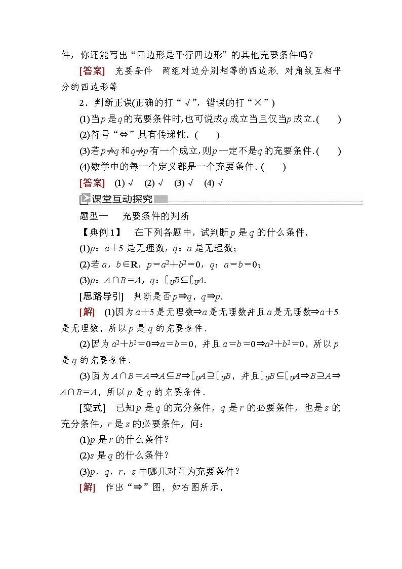 新人教A版必修第一册教学讲义：1-4-2充要条件（含答案）02