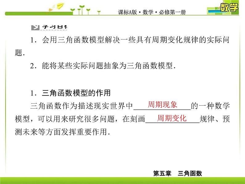 新人教A版必修第一册教学课件：5-7三角函数的应用04
