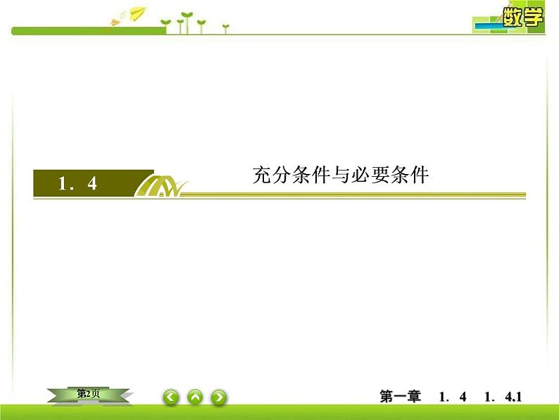 新人教A版必修第一册教学课件：1-4-1充分条件与必要条件02