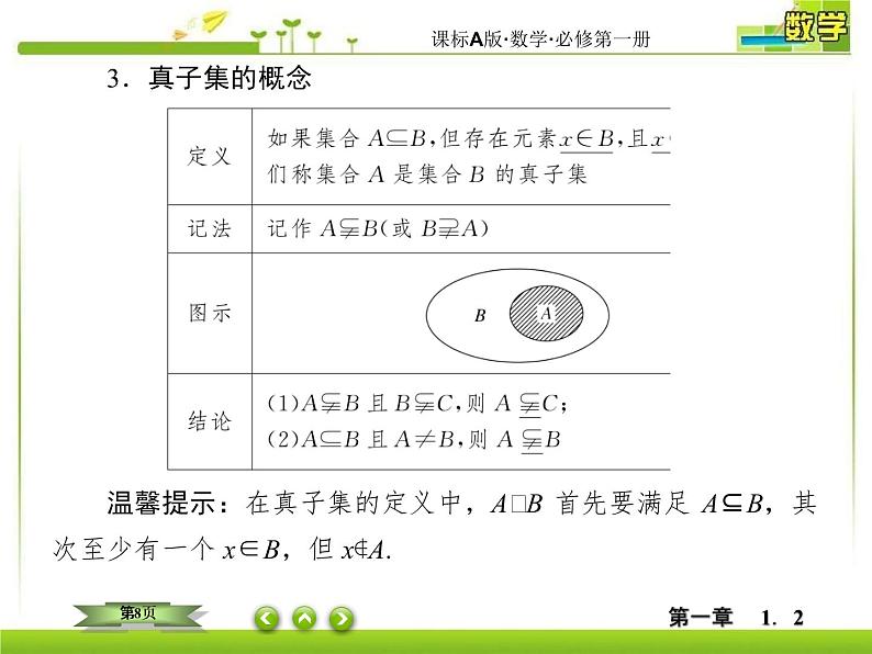 新人教A版必修第一册教学课件：1-2集合间的基本关系08