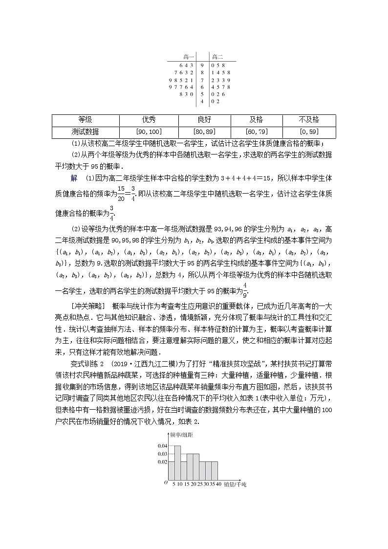 2021高考数学一轮复习统考第11章概率高考大题冲关系列6高考中概率与统计的热点题型学案含解析北师大版03