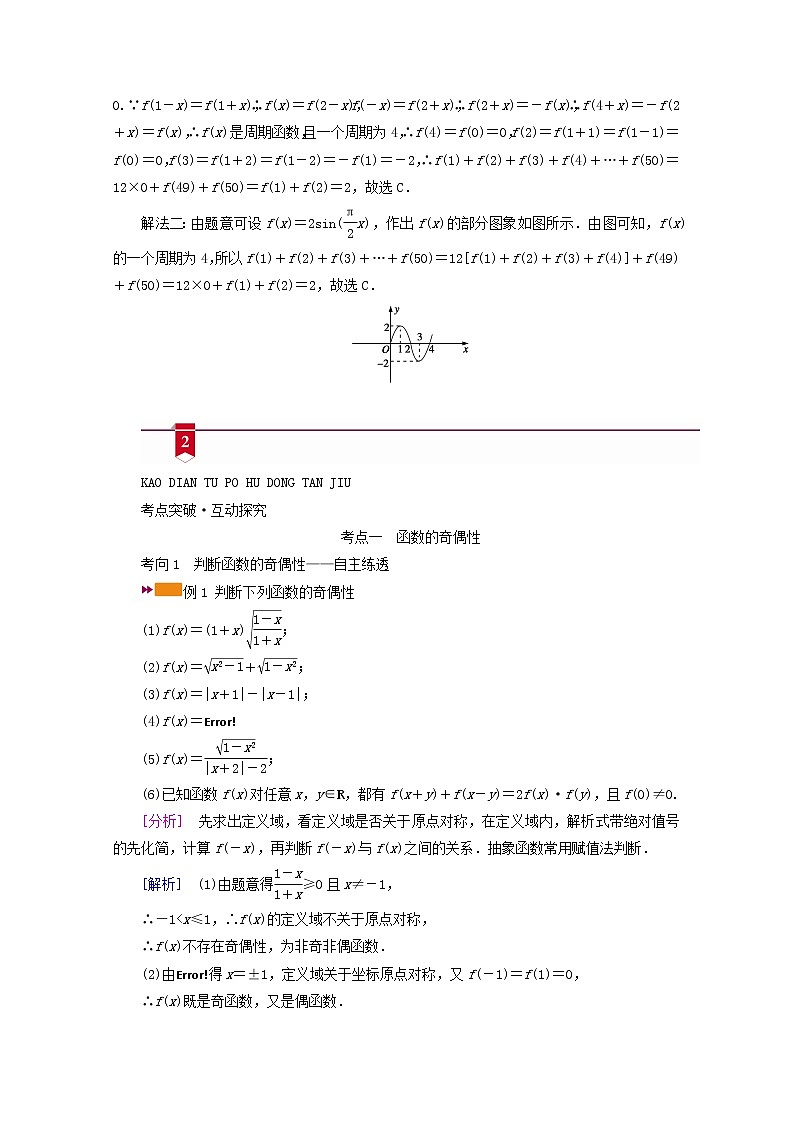 （山东专用）2021版高考数学一轮复习第二章函数、导数及其应用第四讲函数的奇偶性与周期性学案（含解析）03