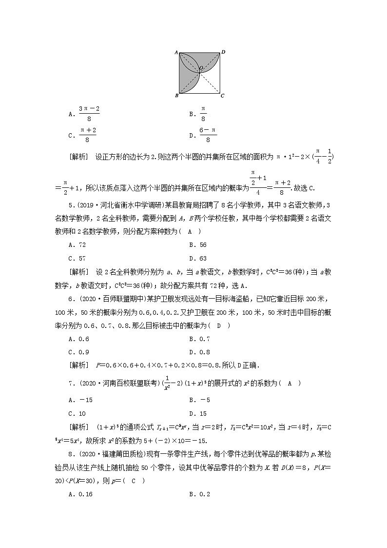 （山东专用）2021版高考数学一轮复习考案9第九章计数原理、概率、随机变量及其分布综合过关规范限时检测（含解析）第2页