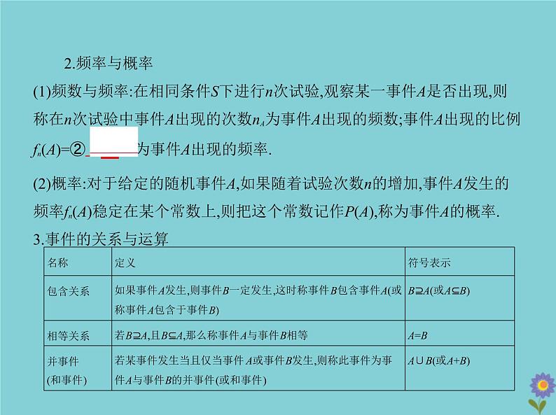 （浙江专用）2021届高考数学一轮复习第十一章概率与统计11.1随机事件与古典概型课件03