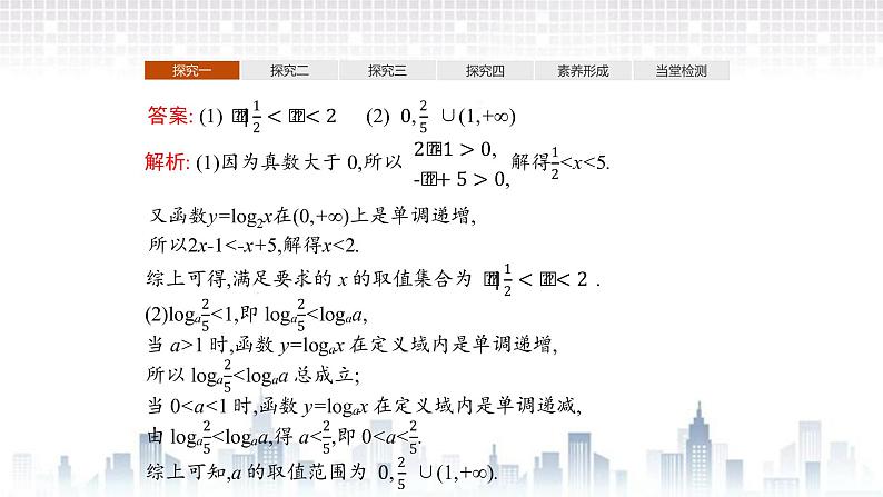 （新）北师大版数学必修第一册课件：第四章　§3　第2课时　习题课　对数函数图象与性质的应用03