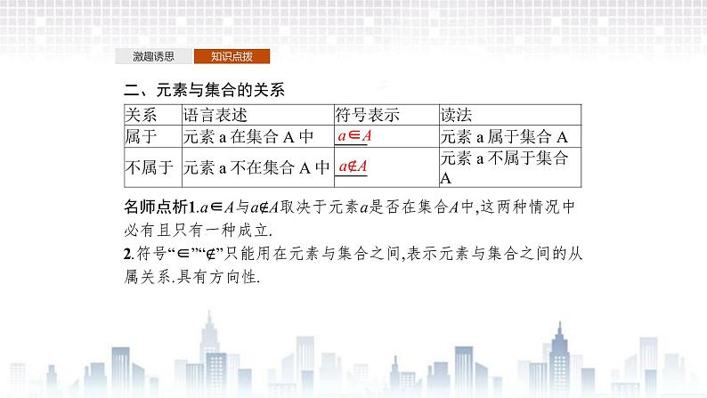 （新）北师大版数学必修第一册课件：第一章  1.1 第1课时  集合的概念07